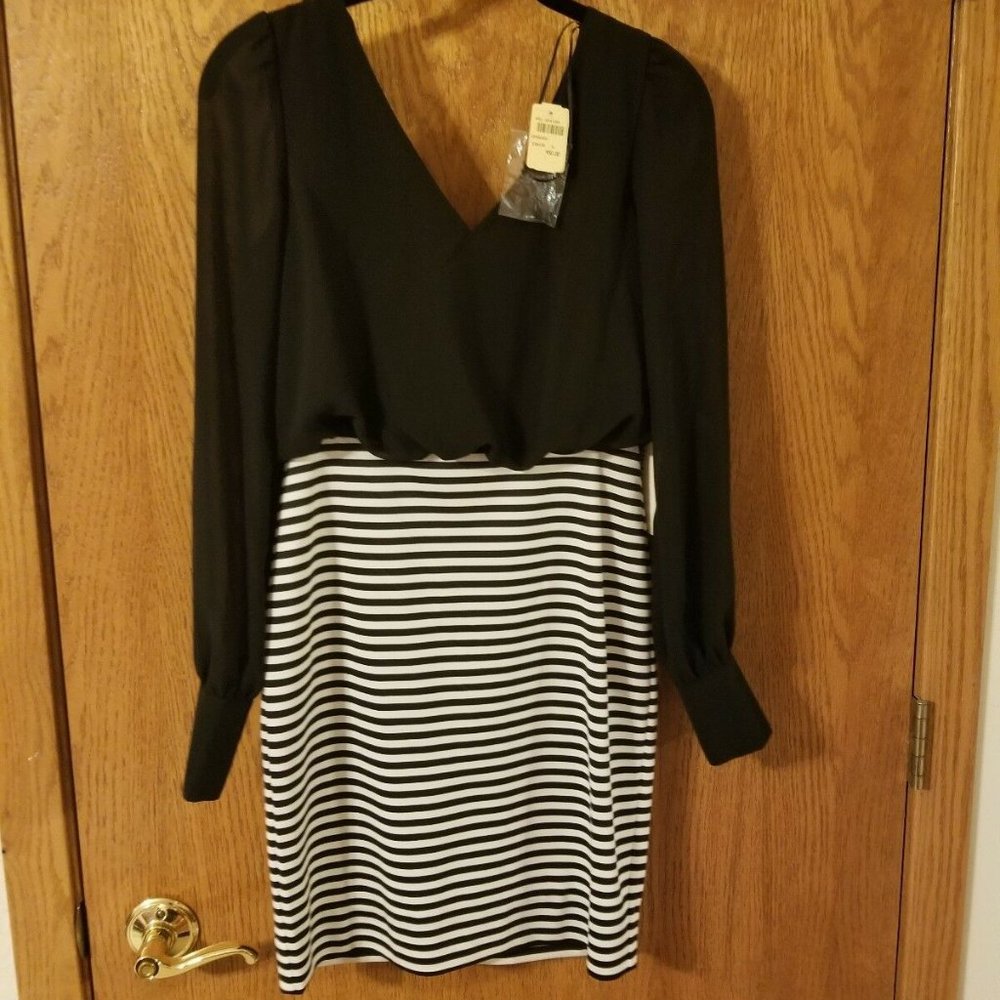 NEW WITH TAGS Small Double Zero Dry Goods Dress Black White Dress